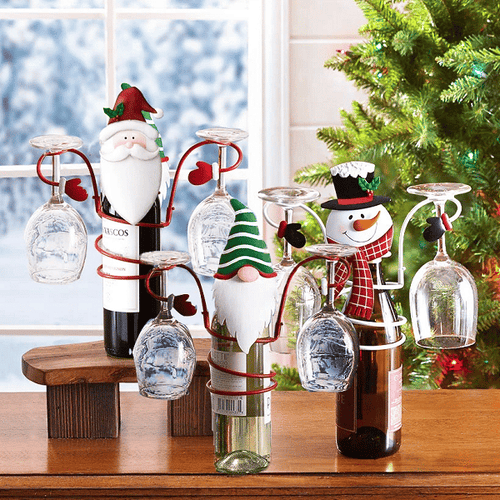 🥂Holiday Wine Bottle & Glass Holders